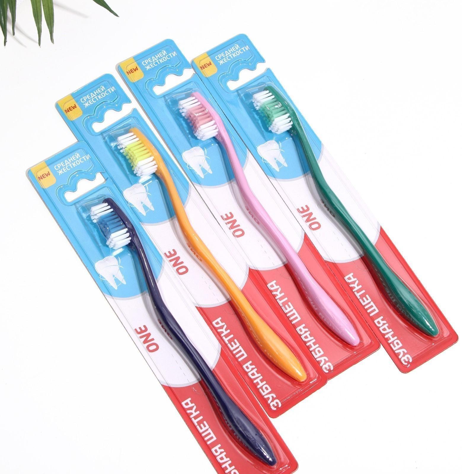 Зубная щётка Rendall One, средней жёсткости, микс, 1 шт.