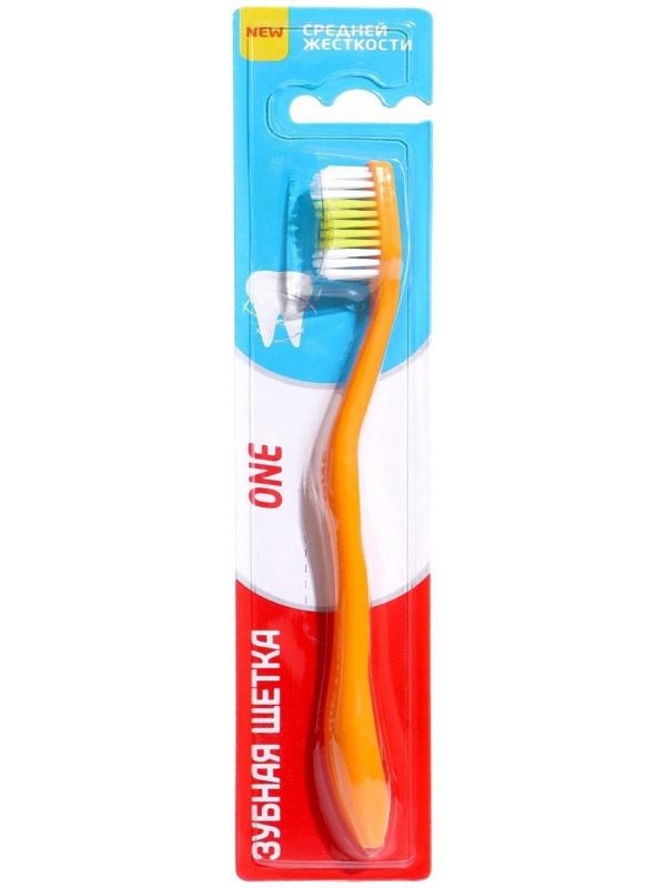 Зубная щётка Rendall One, средней жёсткости, микс, 1 шт.