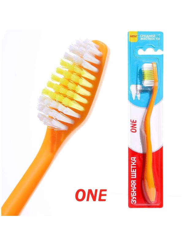 Зубная щётка Rendall One, средней жёсткости, микс, 1 шт.