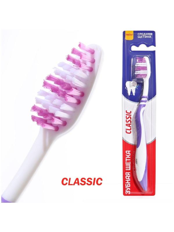 Зубная щётка Rendall Classic, средней жёсткости, микс, 1 шт.