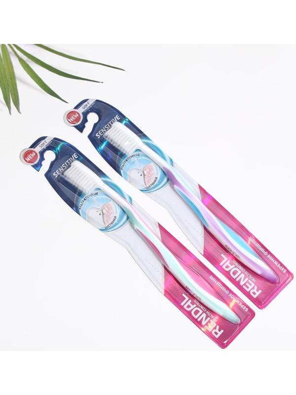 Зубная щётка Rendall Sensitive, мягкая, микс, 1 шт.