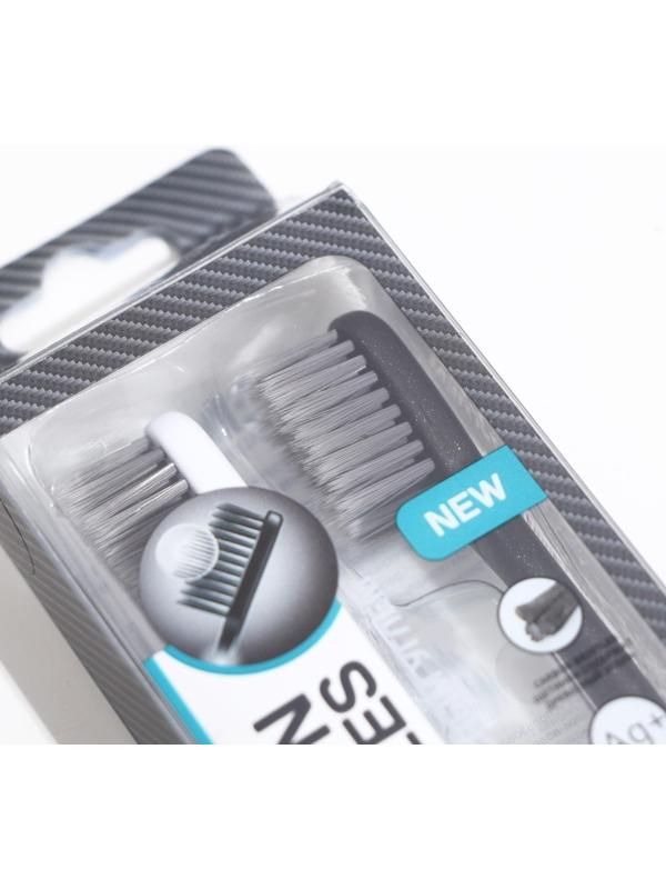 Зубная щётка Rendall средней жёсткости, с углем Carbon Bristles, 2 шт. МИКС