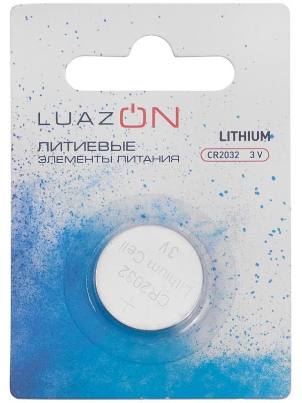 Батарейка литиевая LuazON, CR2032, блистер, 1 шт