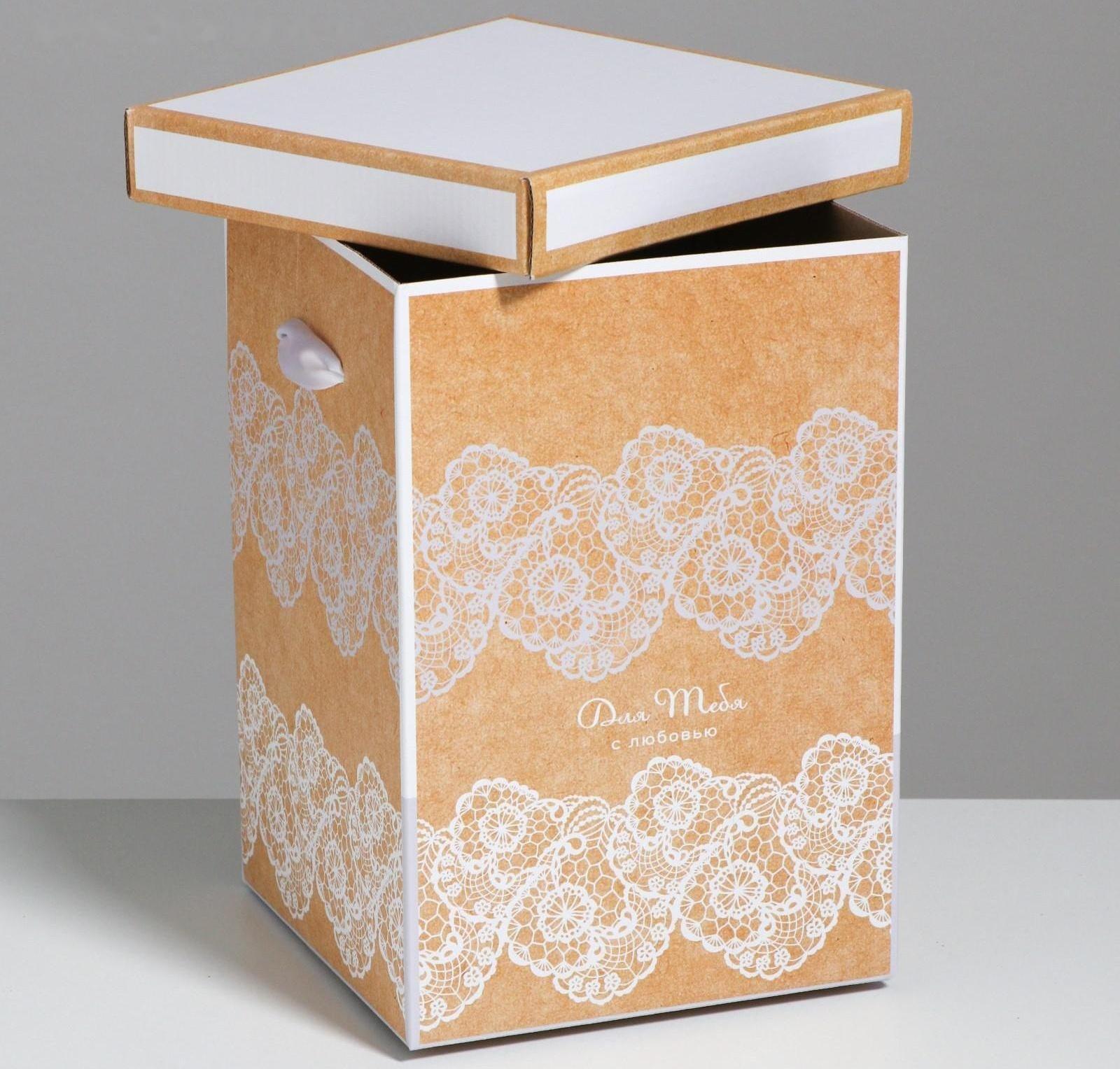 Набор коробок 3 в 1 «Кружево», 10 × 18, 14 × 23, 17 × 25 см