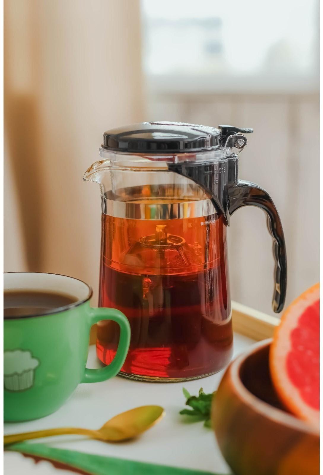 Чайник стеклянный заварочный Magistro «Мантана», 500 мл, с пластиковым ситом