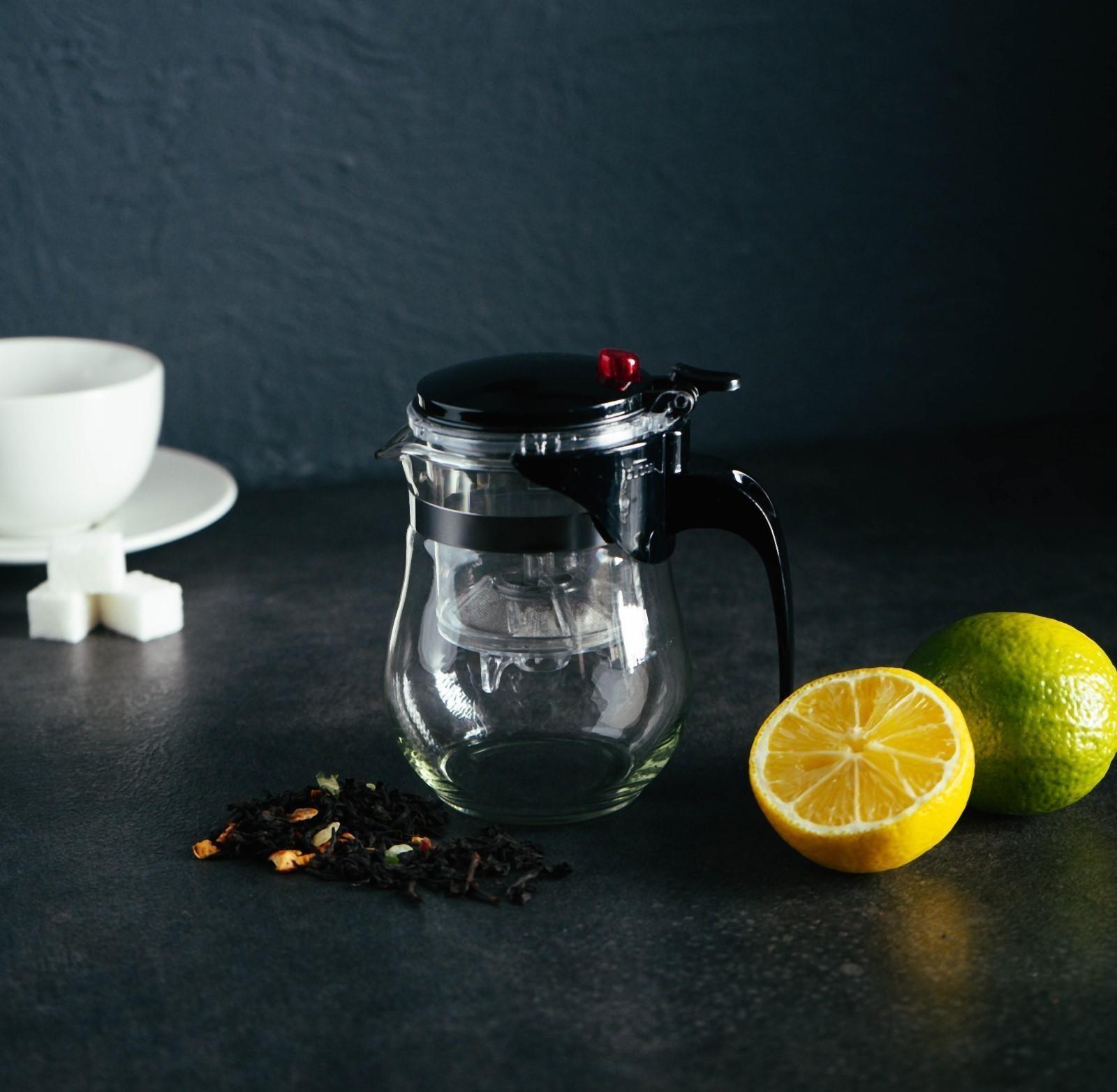 Чайник стеклянный заварочный Magistro «Мехико», 350 мл, с металлическим ситом, пластиковая колба