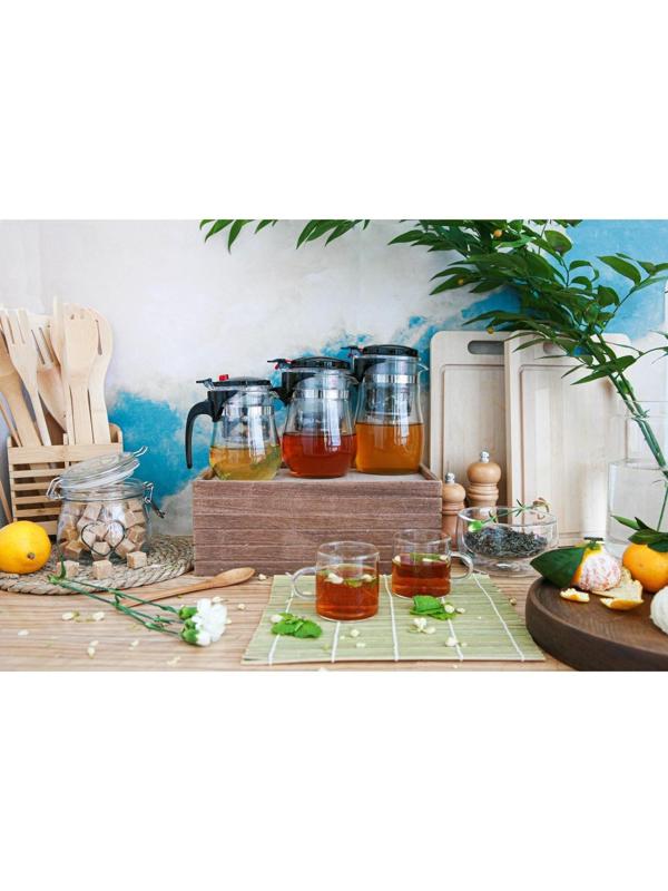 Чайник стеклянный заварочный Magistro «Мехико», 350 мл, с металлическим ситом, пластиковая колба