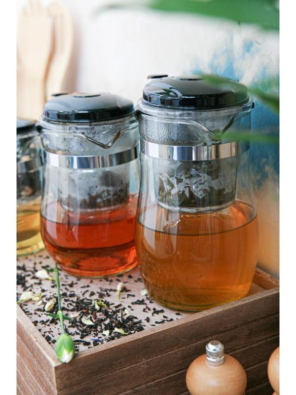 Чайник стеклянный заварочный Magistro «Мехико», 350 мл, с металлическим ситом, пластиковая колба