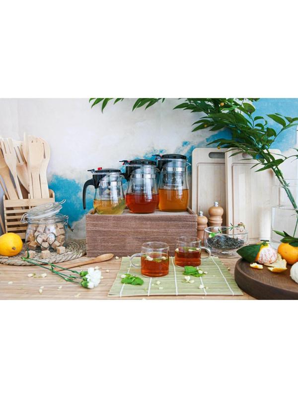 Чайник стеклянный заварочный Magistro «Мехико», 350 мл, с металлическим ситом, пластиковая колба