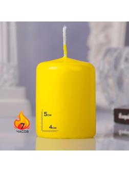 Свеча - цилиндр, 4х5см, 7 ч, 47 г, желтая