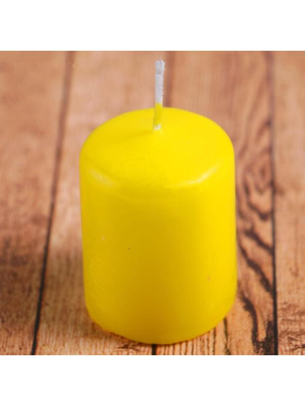 Свеча - цилиндр, 4х5см, 7 ч, 47 г, желтая