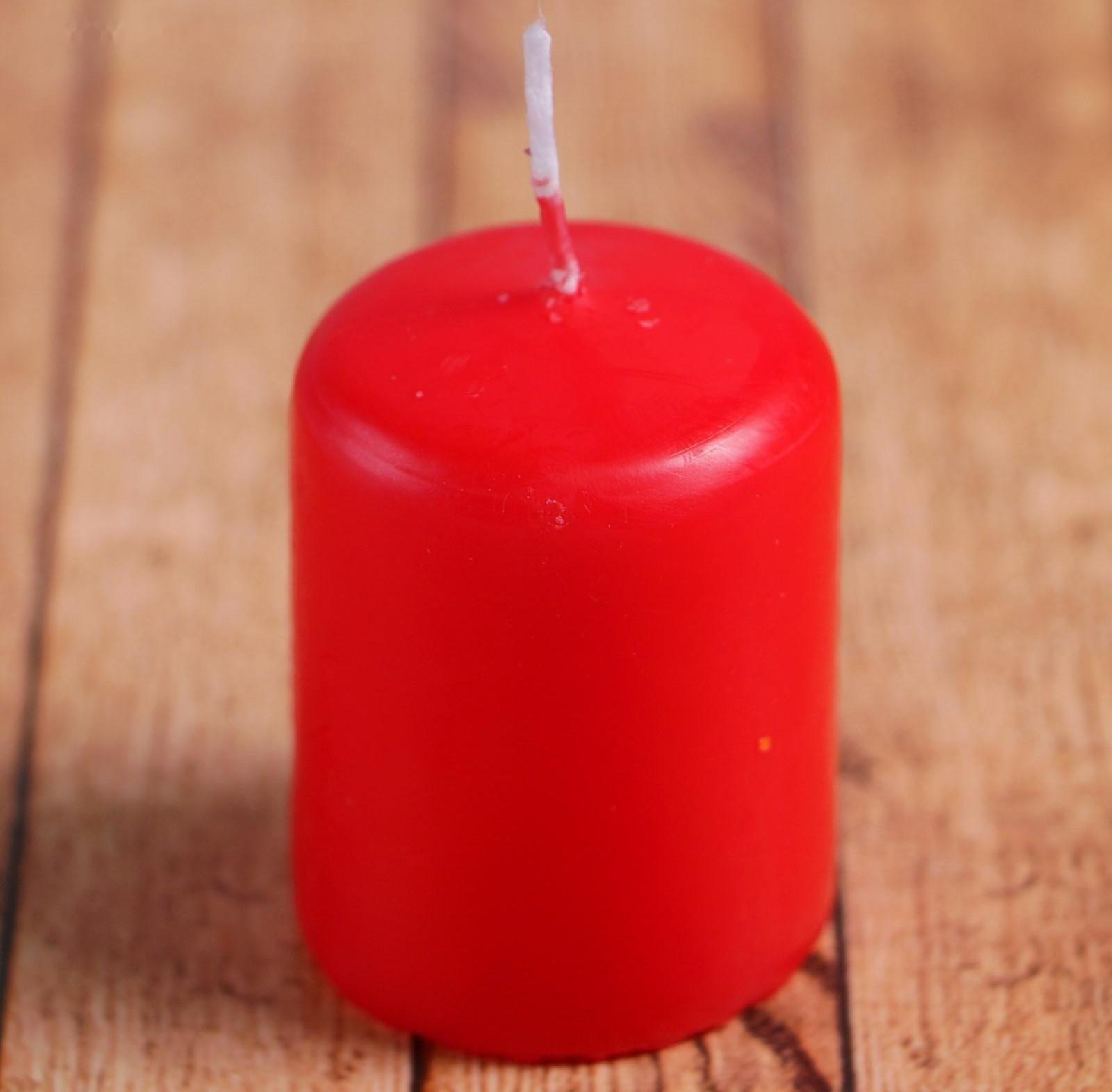 Свеча - цилиндр, 4х5см, 7 ч, 47 г, красная