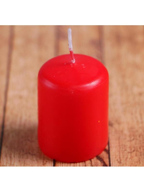 Свеча - цилиндр, 4х5см, 7 ч, 47 г, красная