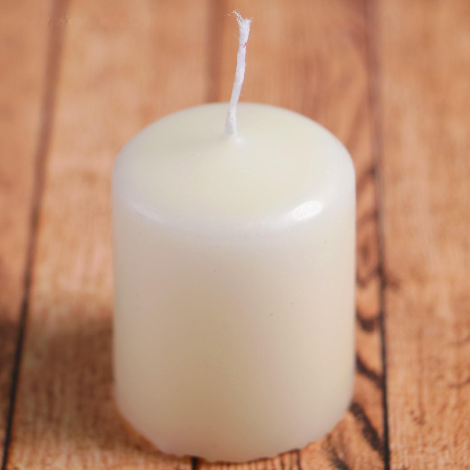 Свеча - цилиндр, 4х5см, 7 ч, 47 г, слоновая кость