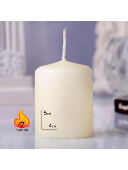 Свеча - цилиндр, 4х5см, 7 ч, 47 г, слоновая кость