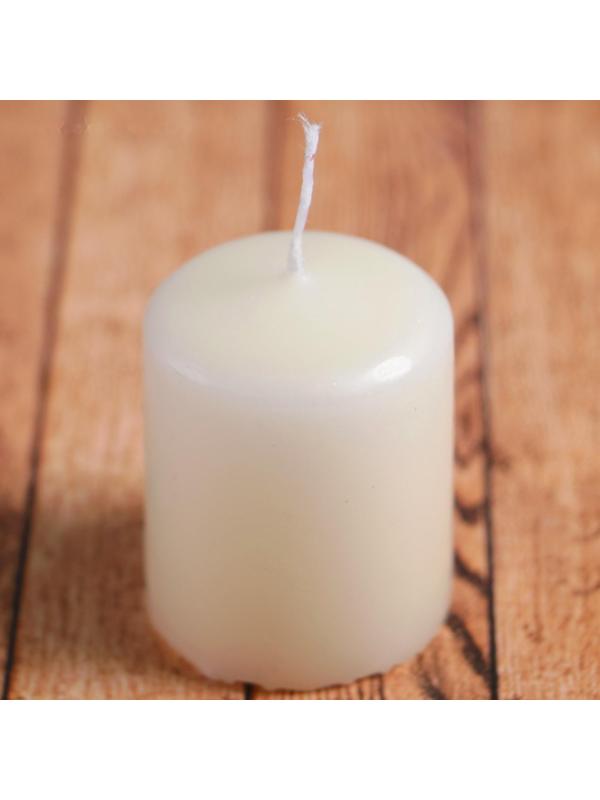 Свеча - цилиндр, 4х5см, 7 ч, 47 г, слоновая кость