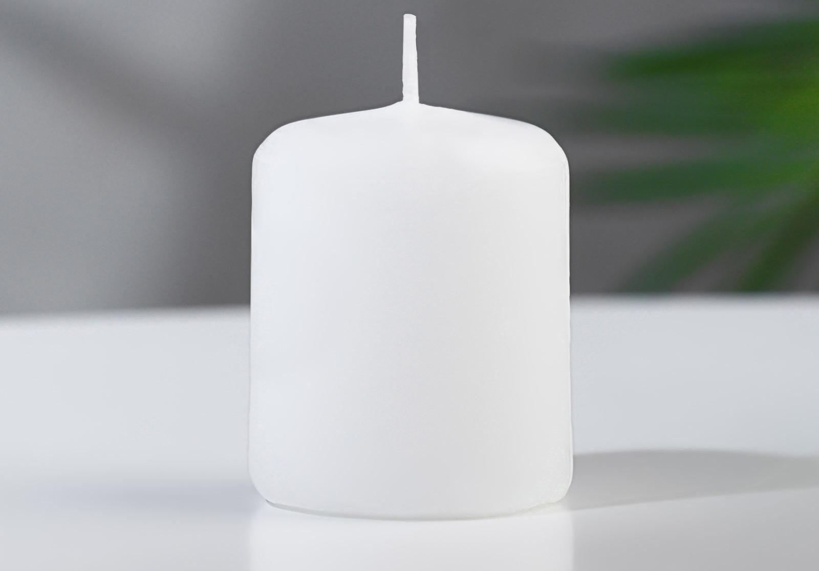 Свеча - цилиндр, 4х5см, 7 ч, 47 г, белая