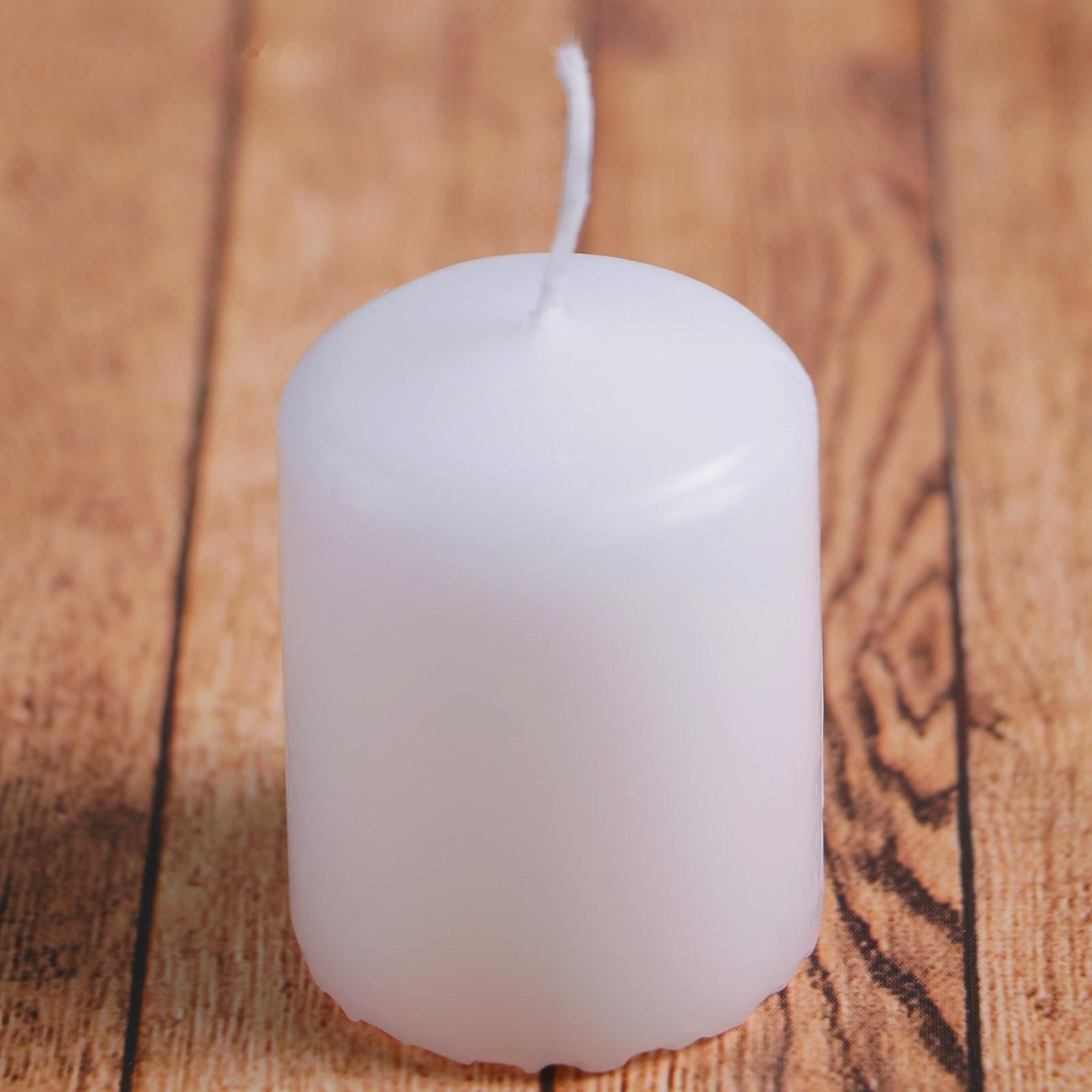 Свеча - цилиндр, 4х5см, 7 ч, 47 г, белая