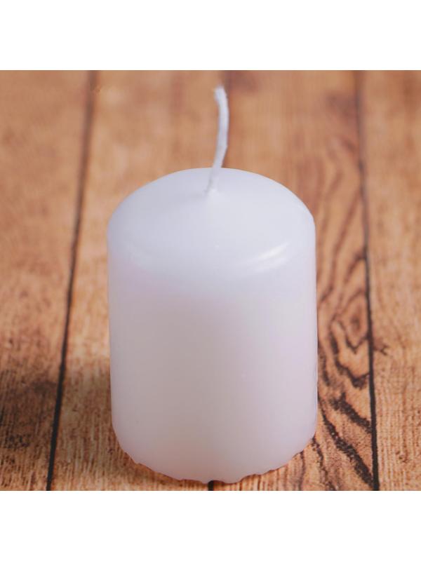 Свеча - цилиндр, 4х5см, 7 ч, 47 г, белая