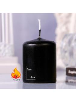 Свеча - цилиндр, 4х5см, 7 ч, 47 г, черная