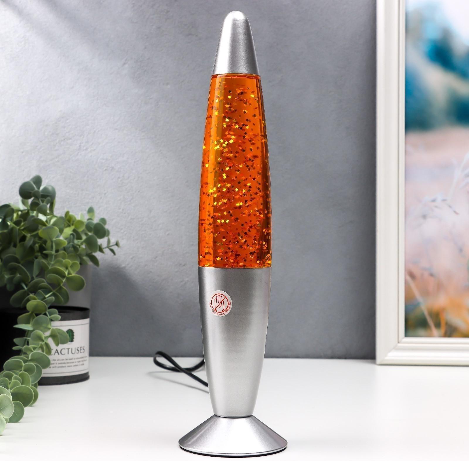 Светильник настольный металл, стекло, воск 