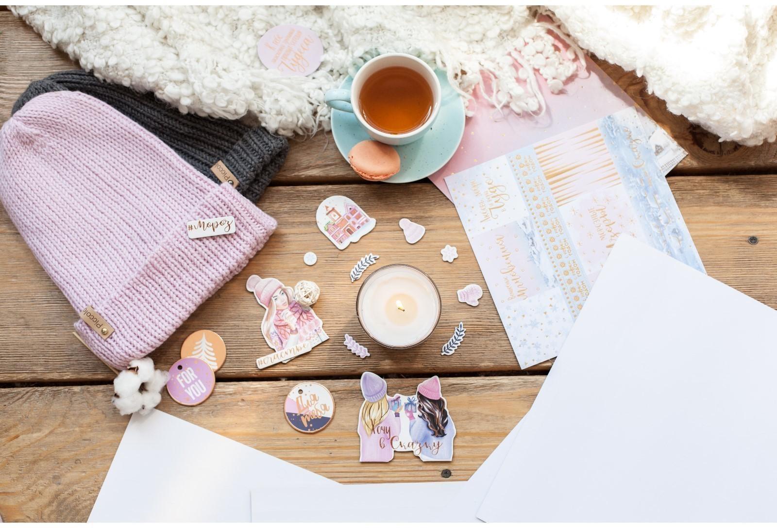 Чипборд с фольгированием на клеевой основе «Снежная сказка», 30,5 × 30,5 см