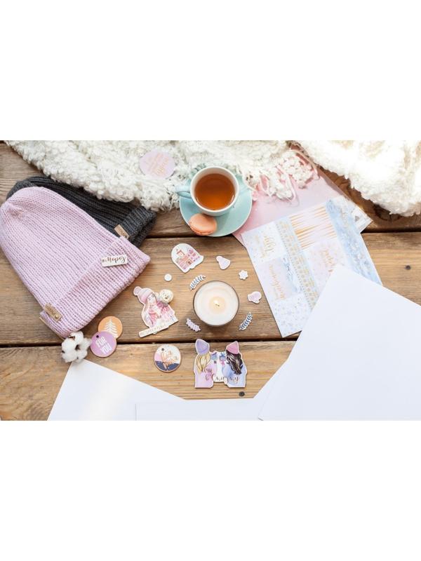 Чипборд с фольгированием на клеевой основе «Снежная сказка», 30,5 × 30,5 см