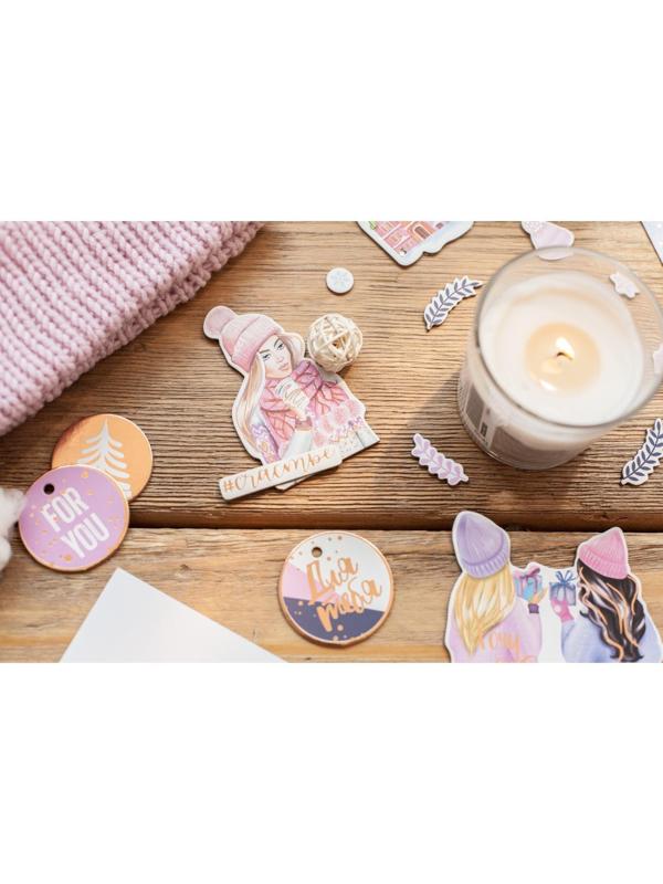 Чипборд с фольгированием на клеевой основе «Снежная сказка», 30,5 × 30,5 см