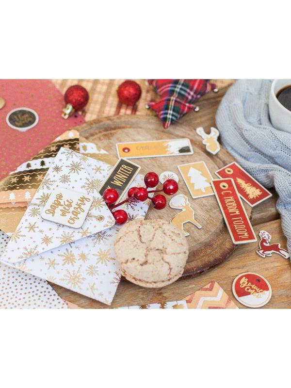 Чипборд с фольгированием на клеевой основе «Загадай желание», 30,5 х 30,5 см