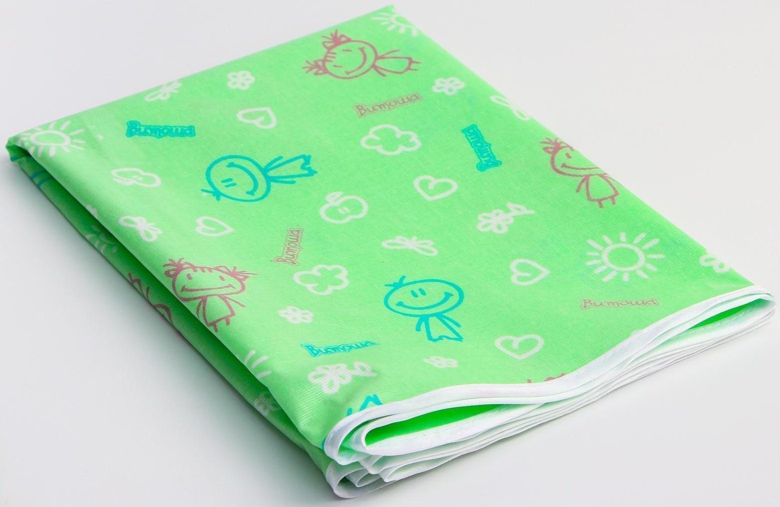 Наматрасник из клеёнки с ПВХ-покрытием, 60х120 см, в кроватку, с рисунком, МИКС