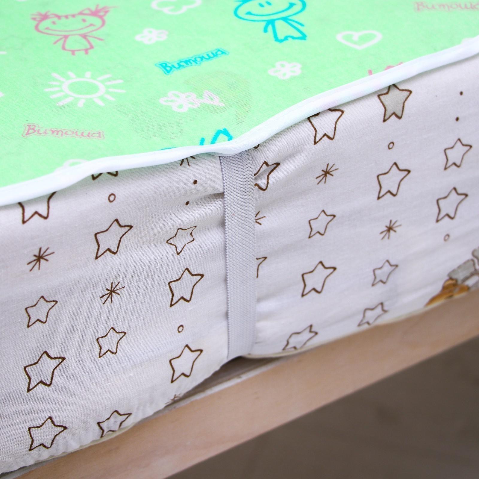 Наматрасник из клеёнки с ПВХ-покрытием, 60х120 см, в кроватку, с рисунком, МИКС