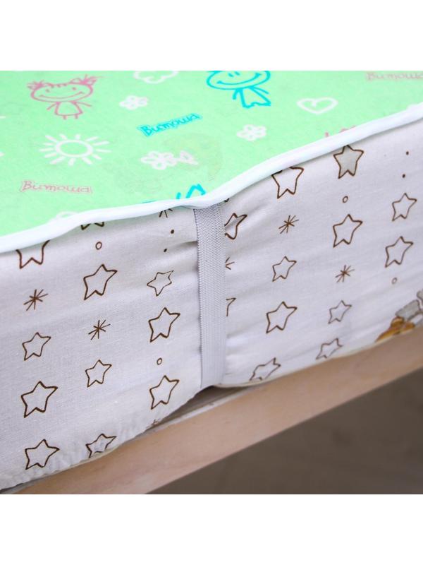 Наматрасник из клеёнки с ПВХ-покрытием, 60х120 см, в кроватку, с рисунком, МИКС