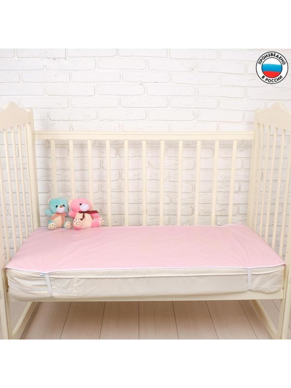 Наматрасник из клеёнки с ПВХ-покрытием, 60х120 см, в кроватку, цвета МИКС