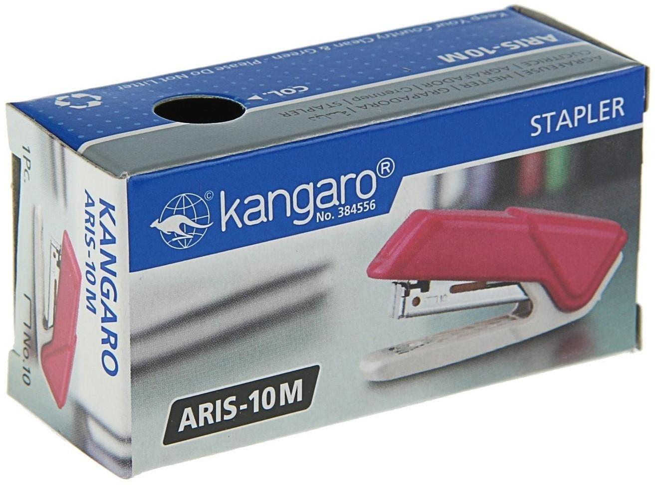 Степлер №10, до 10 листов Kangaro Aris-10М, микс