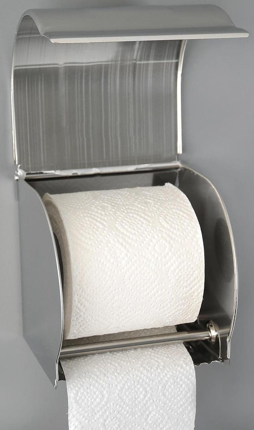 Держатель для туалетной бумаги, без втулки 12×12,5×12 см, цвет хром зеркальный
