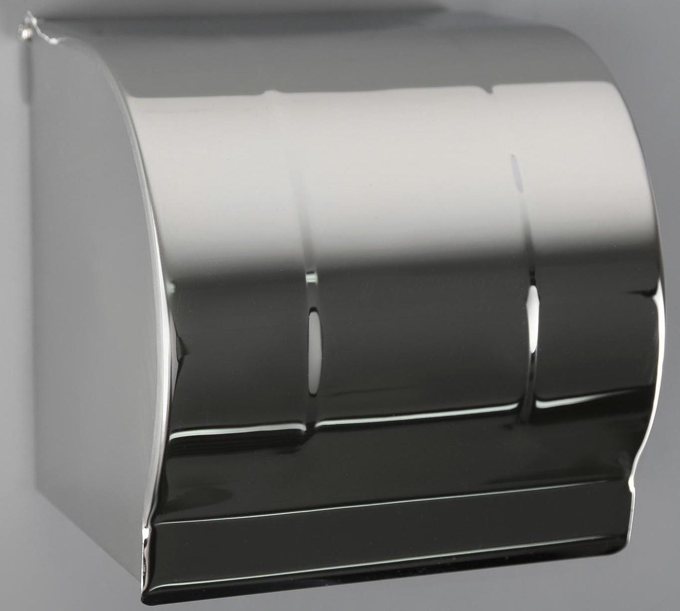 Держатель для туалетной бумаги, без втулки 12×12,5×12 см, цвет хром зеркальный