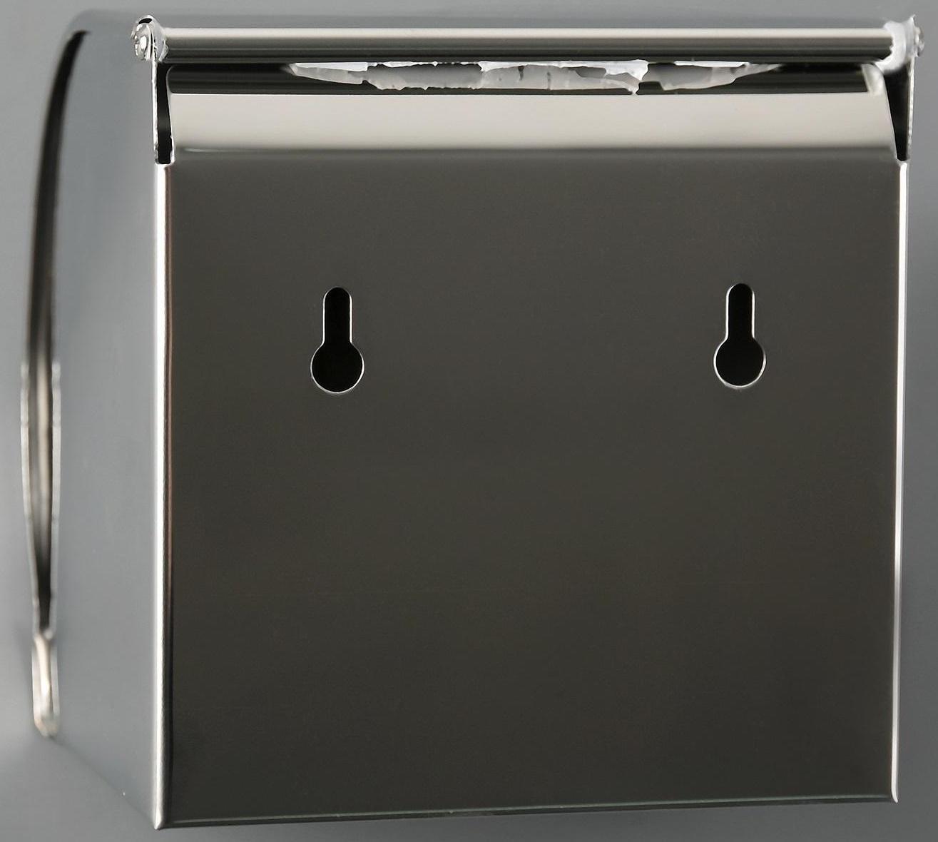 Держатель для туалетной бумаги, без втулки 12×12,5×12 см, цвет хром зеркальный