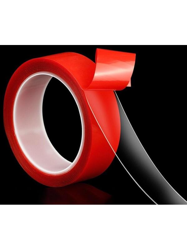 Клейкая лента TORSO, прозрачная, двусторонняя, акриловая, 10 мм x 2 м