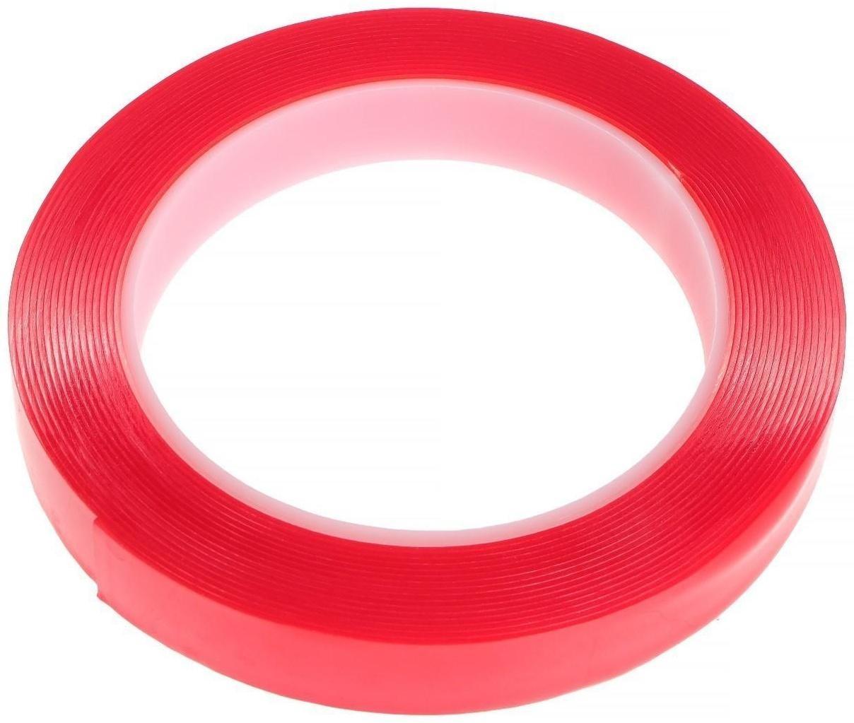 Клейкая лента TORSO, прозрачная, двусторонняя, акриловая, 12 мм x 2 м