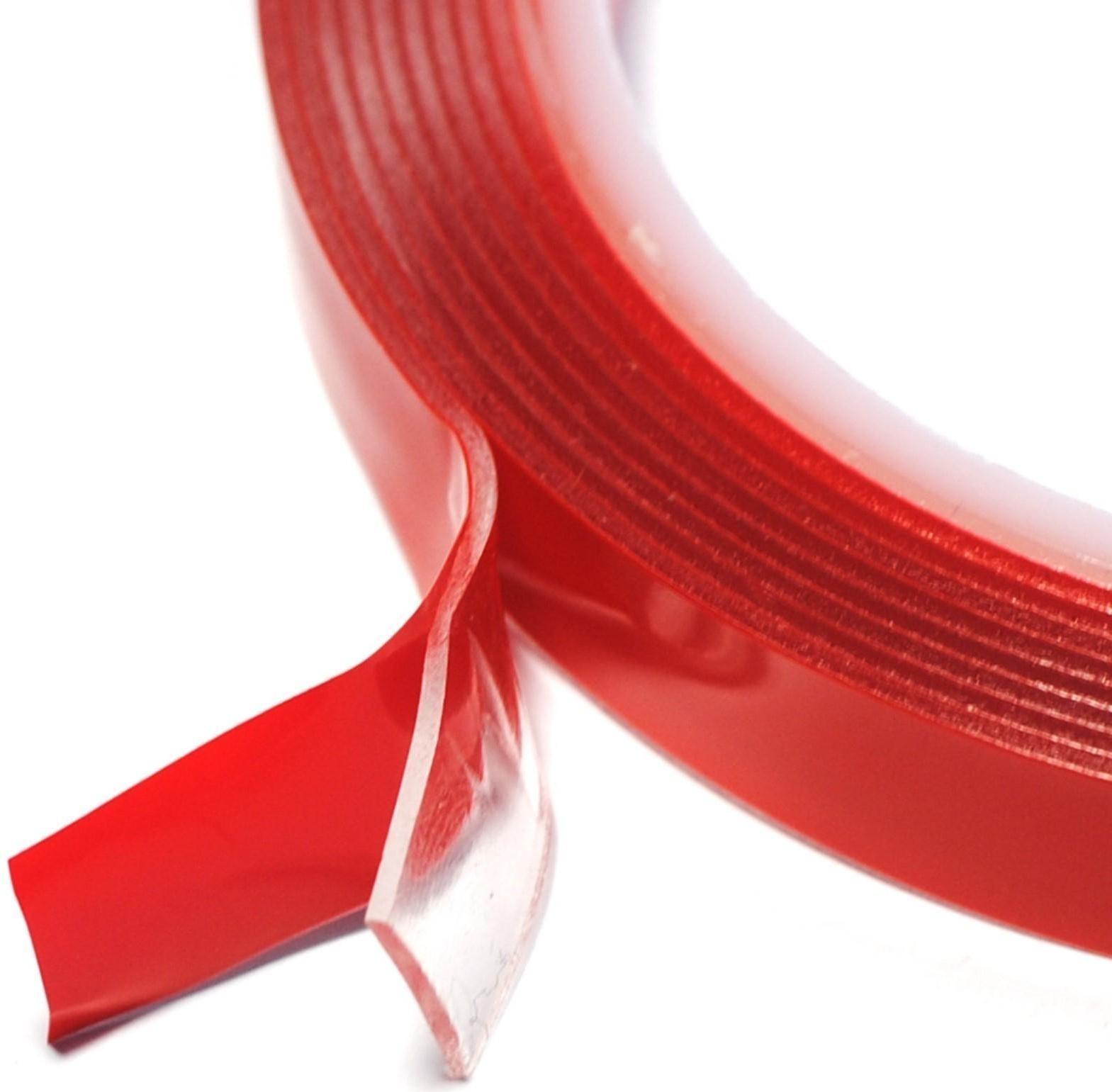 Клейкая лента TORSO, прозрачная, двусторонняя, акриловая, 30 мм x 2 м