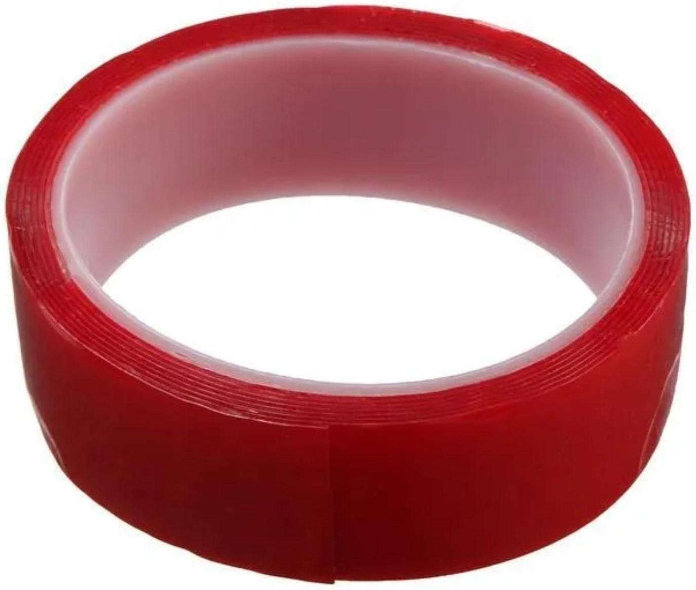 Клейкая лента TORSO, прозрачная, двусторонняя, акриловая, 30 мм x 2 м