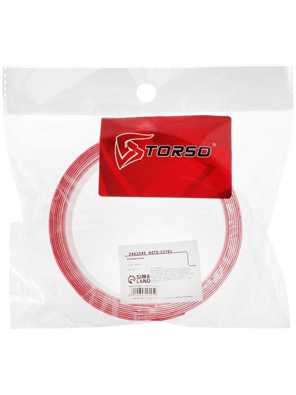 Клейкая лента TORSO, прозрачная, двусторонняя, акриловая, 30 мм x 2 м