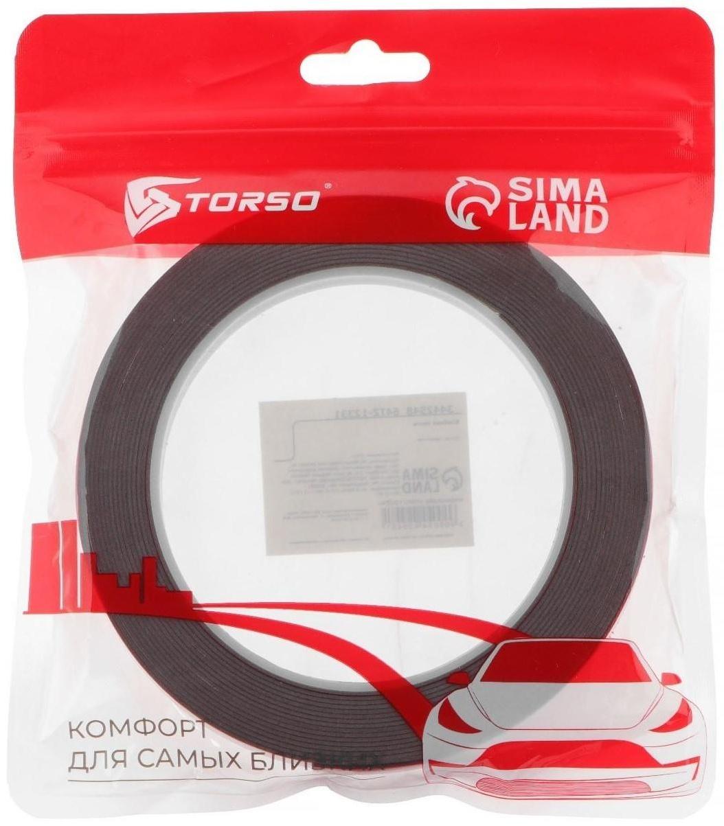 Клейкая лента TORSO, двусторонняя, усиленная, 10 мм ×  5 м