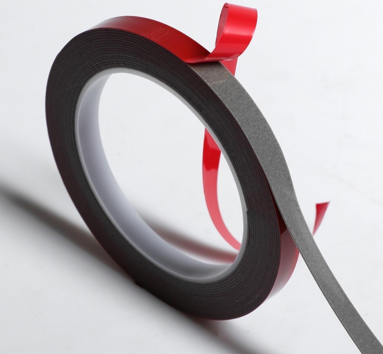 Клейкая лента TORSO, двусторонняя, усиленная, 10 мм ×  5 м