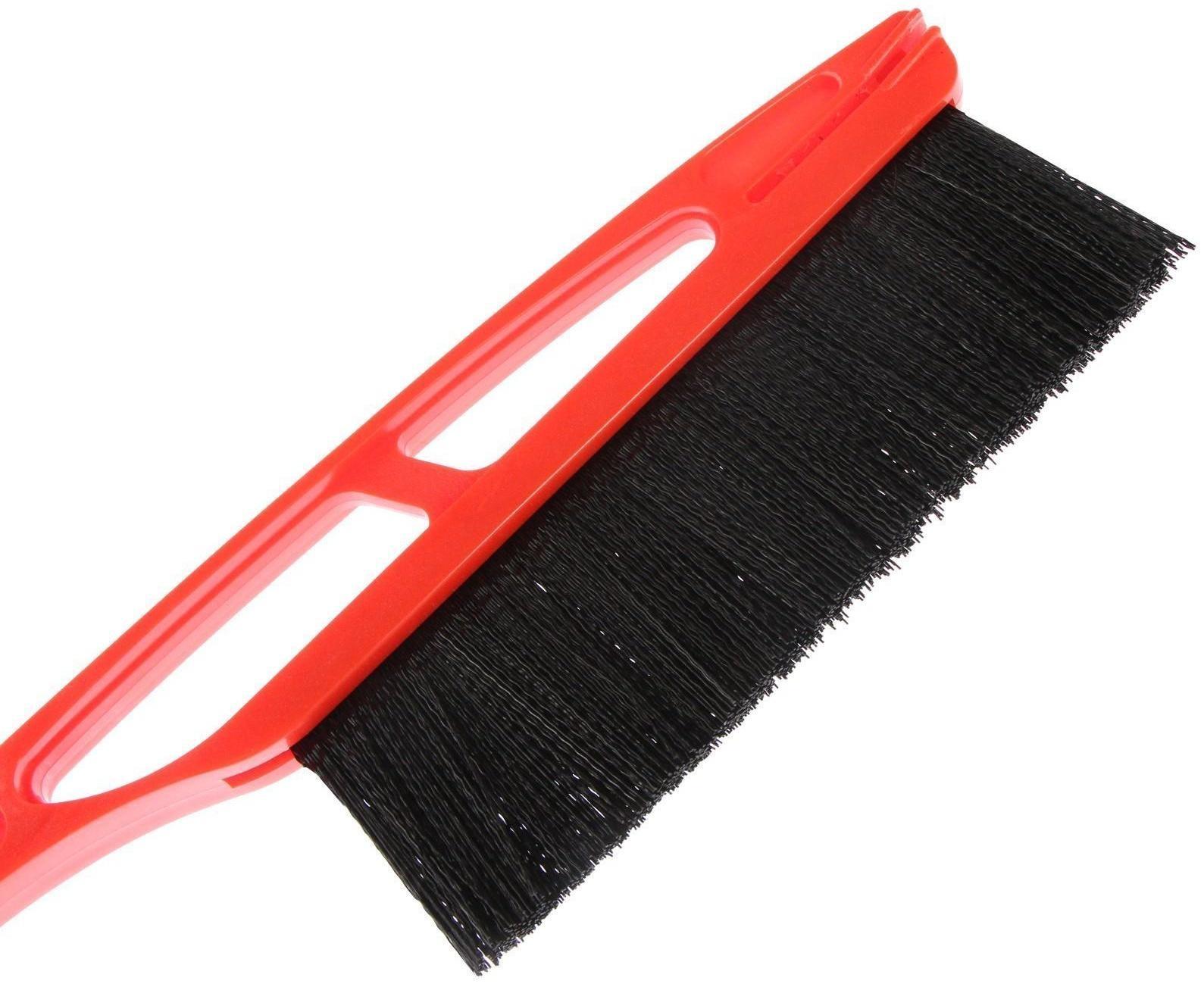 Щетка-сметка TORSO, 52 см, мягкая ручка со скребком, МИКС