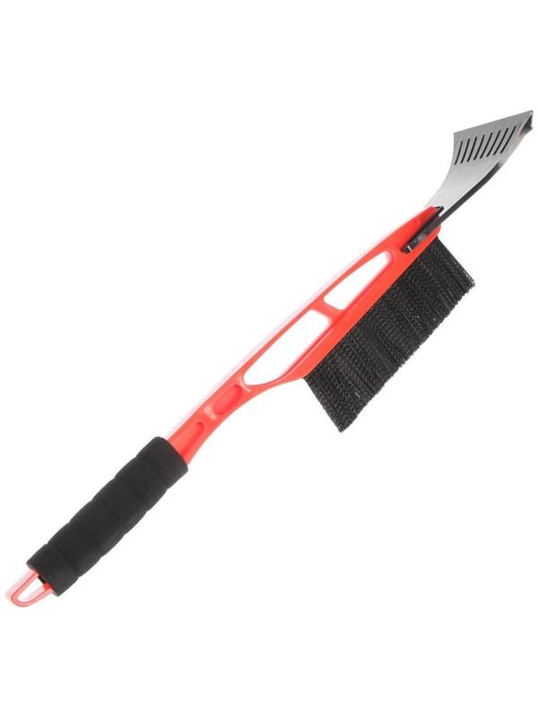 Щетка-сметка TORSO, 52 см, мягкая ручка со скребком, МИКС