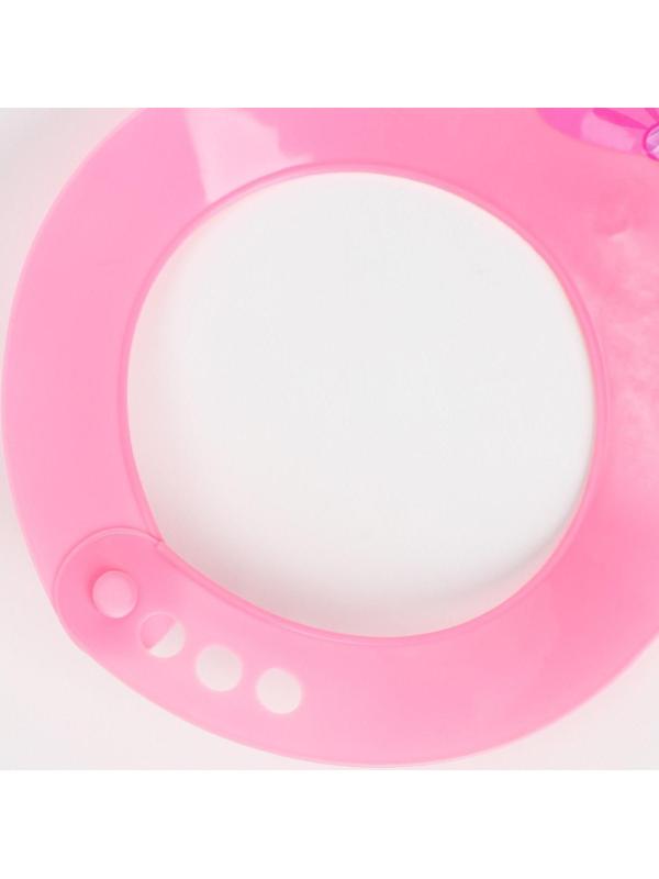Нагрудник для кормления «Наша принцесса» пластиковый с карманом, цвет розовый
