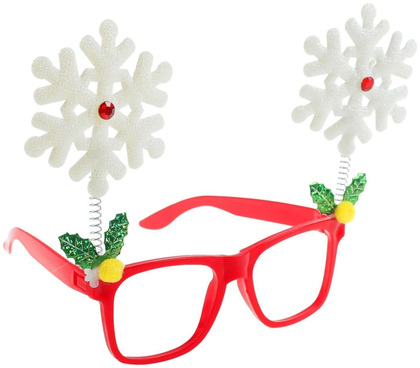 Карнавальные очки «Снежинки»