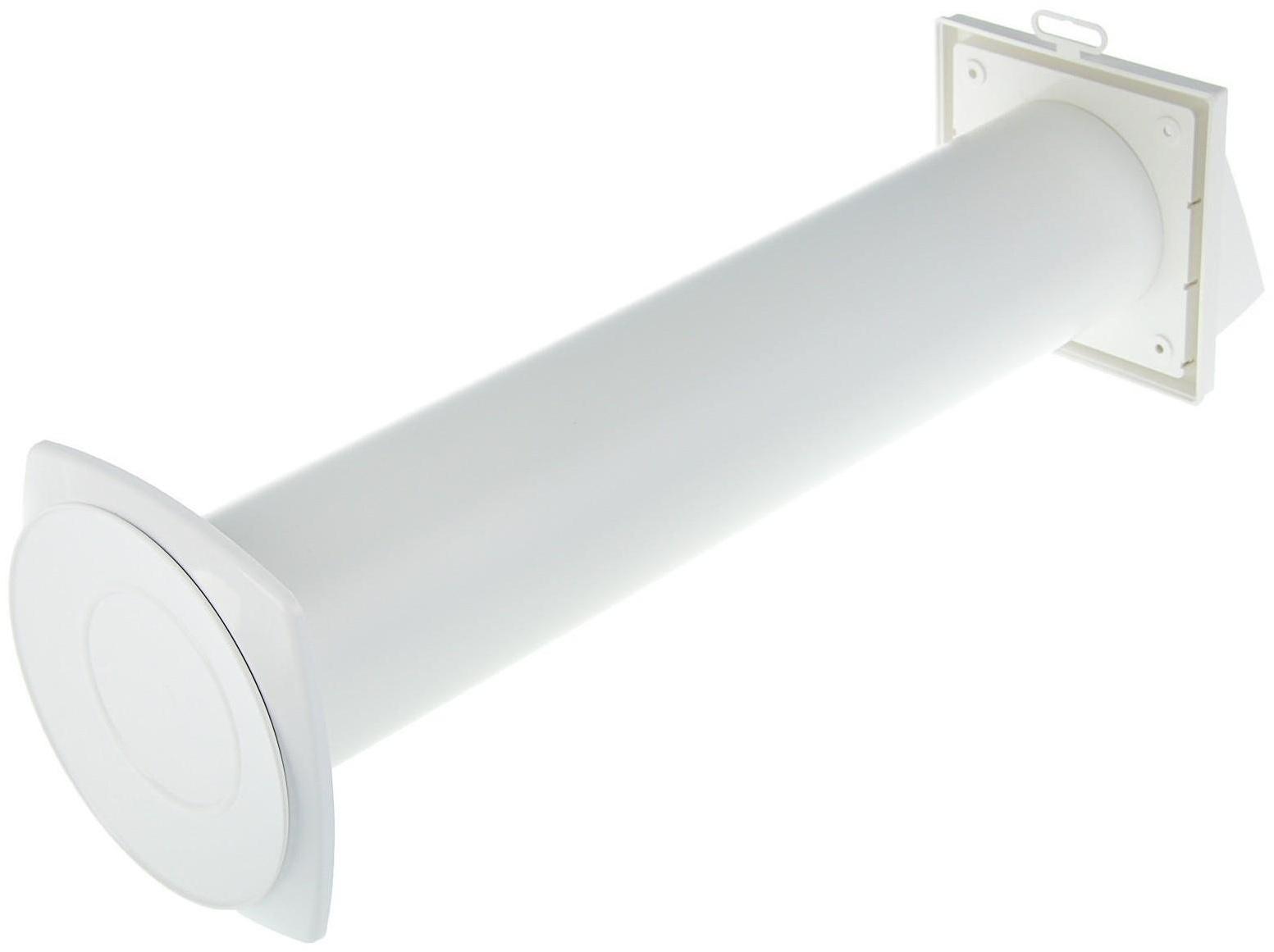 Клапан приточный ERA 10КП-02, d=100 мм, длина 500 мм, внешняя решетка из ABS-пластика