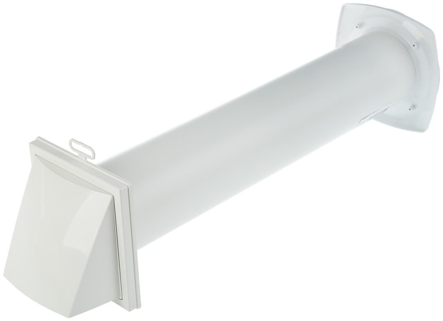 Клапан приточный ERA 10КП-02, d=100 мм, длина 500 мм, внешняя решетка из ABS-пластика